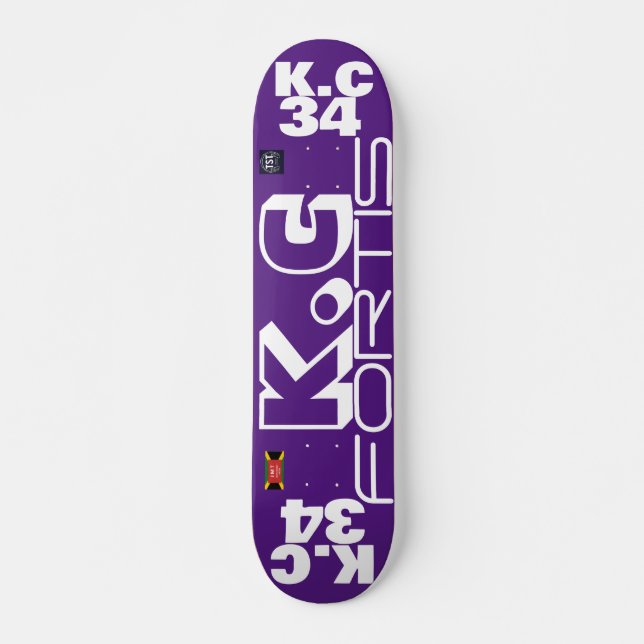 KC 34 OFFICIEL 7 3/4" Skateboard Deck (Devant)
