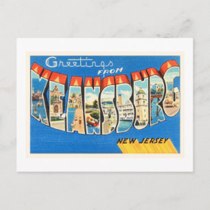Keansburg New Jersey NJ Vintage voyage Carte posta
