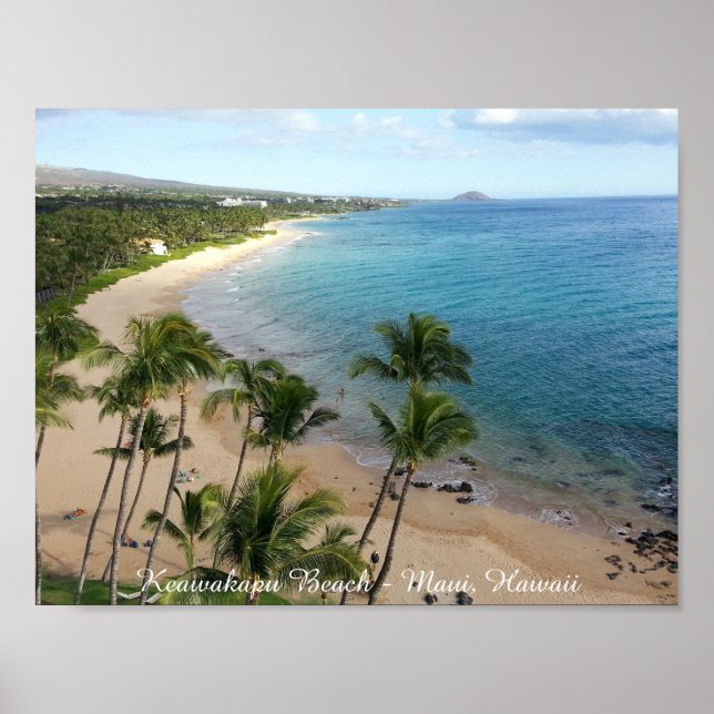 Keawakapu Beach - Maui, Hawaii | Poster (Matte) (Devant)