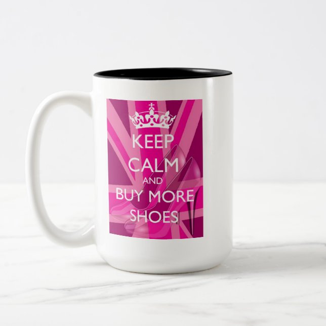 Keep Calm and Buy More Shoes Mug (Gauche)