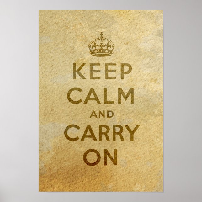 Keep Calm and Carry On Poster (Devant)