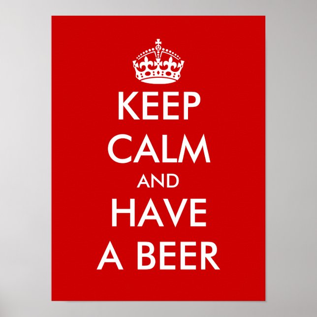 Keep calm and have a beer | Funny Poster (Devant)