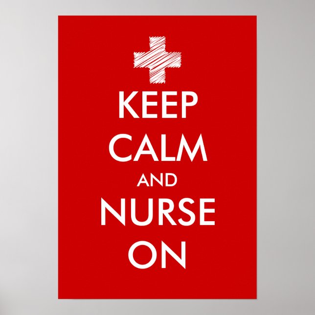 Keep calm and nurse on posters (Devant)