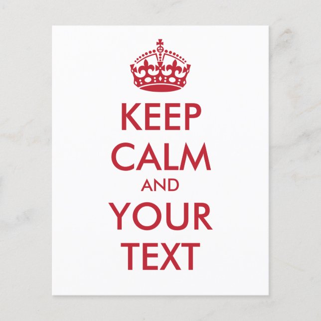 KEEP CALM and YOUR TEXT (Devant)