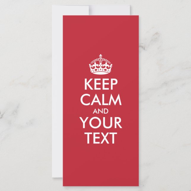KEEP CALM and YOUR TEXT (Devant)