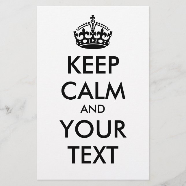 KEEP CALM and YOUR TEXT (Devant)