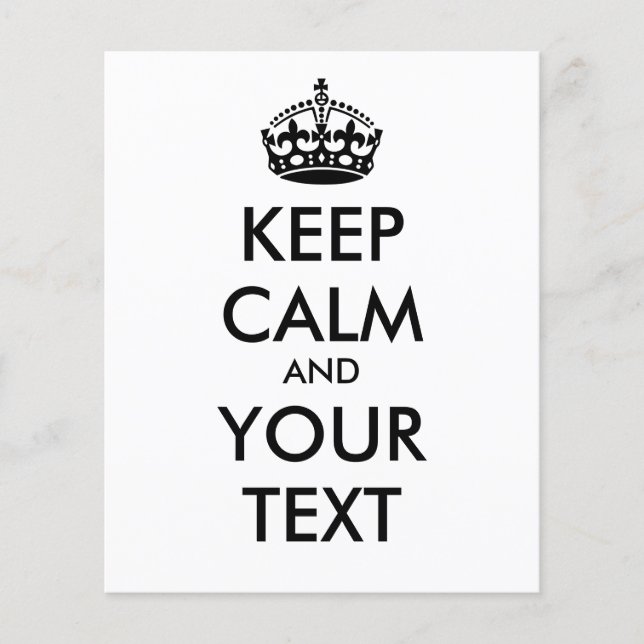 KEEP CALM and YOUR TEXT (Devant)