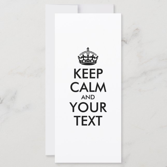 KEEP CALM and YOUR TEXT (Devant)