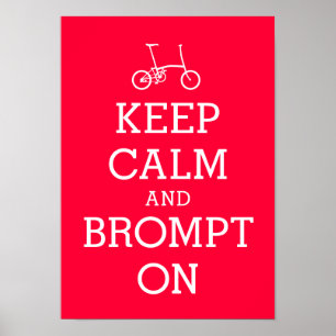 KEEP CALM Brompton affiche de vélo
