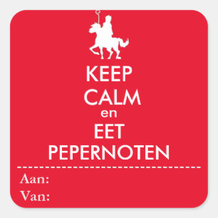 Keep Calm et Eet Pepernoot Sticker