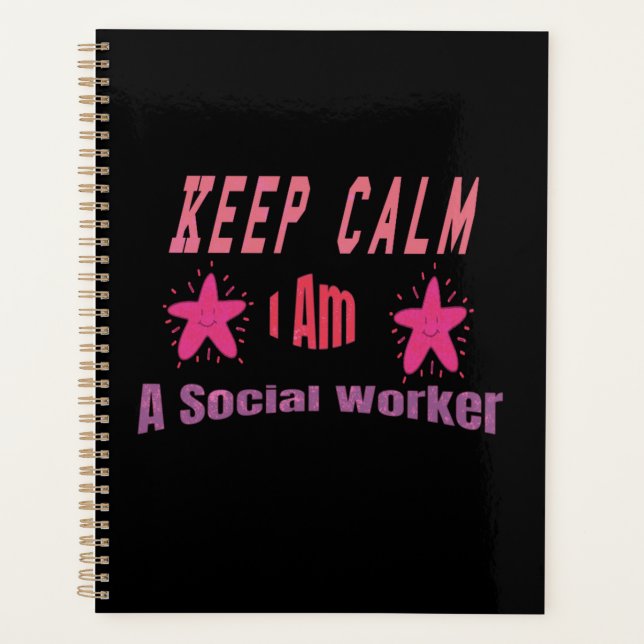 Keep Calm I'm A Social Worker Planner (Devant)
