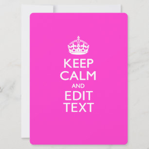 KEEP CALM PERSONNALISÉ ET Éditer du texte en rose