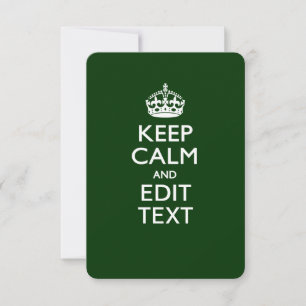 KEEP CALM PERSONNALISÉ ET Éditer du texte sur vert