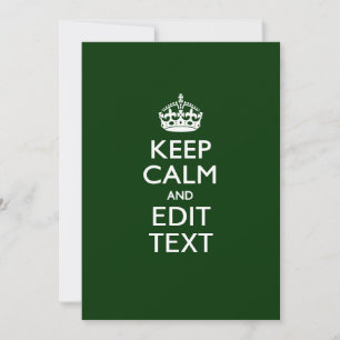KEEP CALM PERSONNALISÉ ET Éditer du texte sur vert