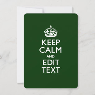 KEEP CALM PERSONNALISÉ ET Éditer du texte sur vert