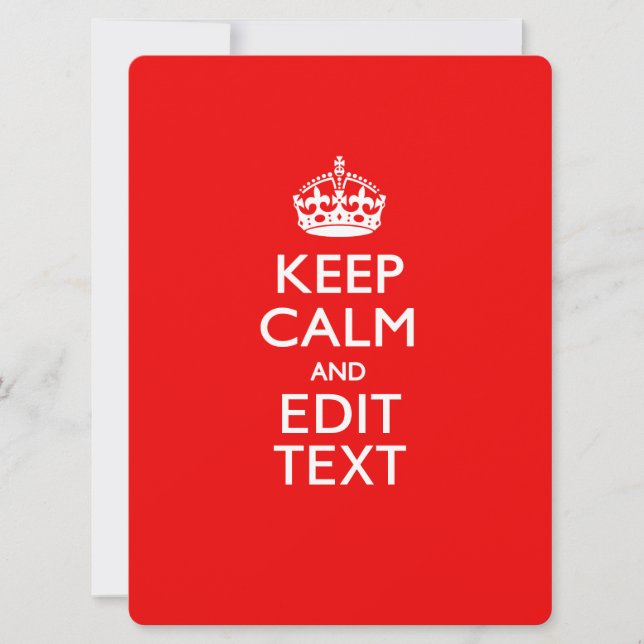 KEEP CALM PERSONNALISÉ ET modifier le texte en rou (Devant)