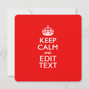 KEEP CALM PERSONNALISÉ ET modifier le texte en rou