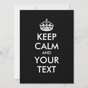 KEEP CALM personnalisé et VOTRE TEXTE - mots blanc