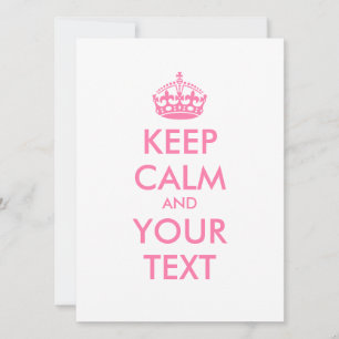 KEEP CALM personnalisé et votre texte - mots roses