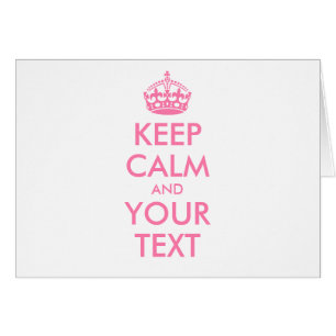 KEEP CALM personnalisé et votre texte - mots roses