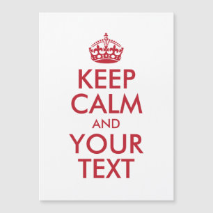 KEEP CALM personnalisé et VOTRE TEXTE - rouge