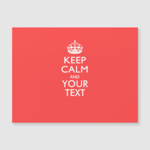 KEEP CALM personnalisé et votre texte sur Coral