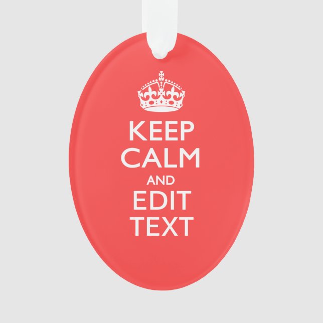 KEEP CALM personnalisé et votre texte sur le corai (devant)