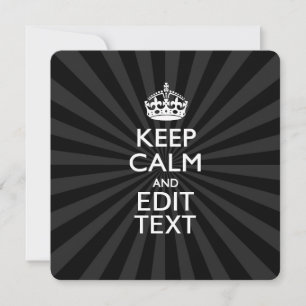 KEEP CALM personnalisé et votre texte sur Sunburst