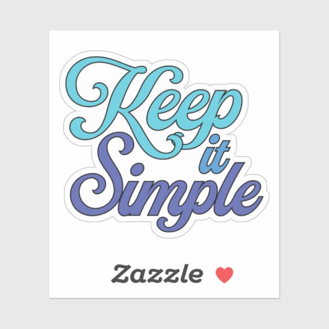 Keep It Simple Sticker (Blue) (Feuille)
