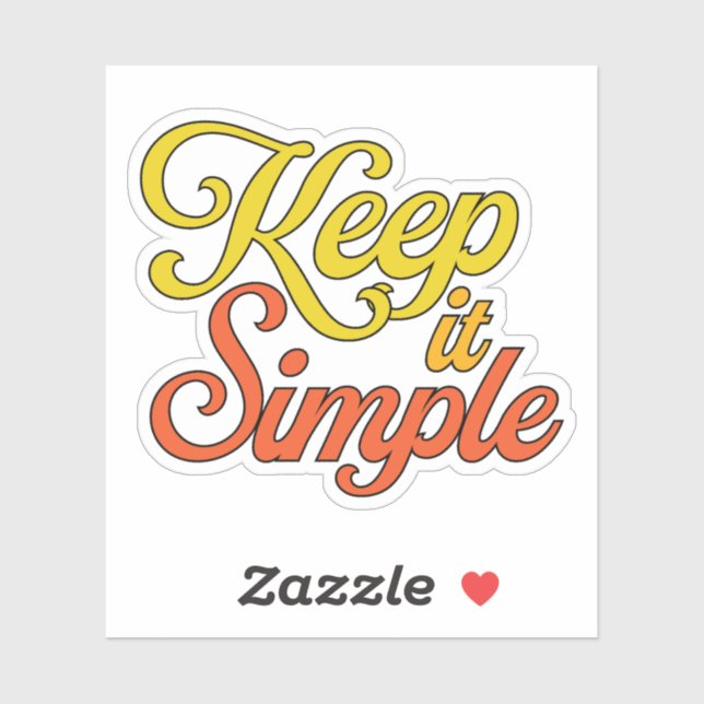 Keep It Simple Sticker (Yellow) (Feuille)