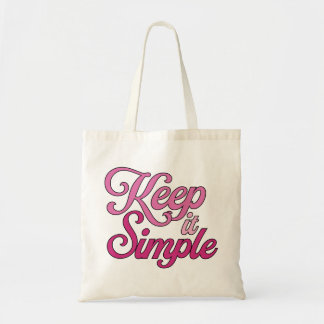 Keep It Simple Tote Bag (Pink)