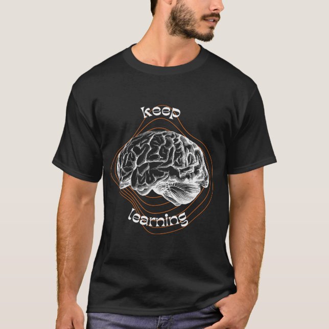 Keep Learning Bold Black T-Shirt (Devant)