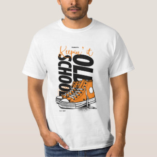 Keepin’ It Old School T-Shirt – Retro Orange Sneak