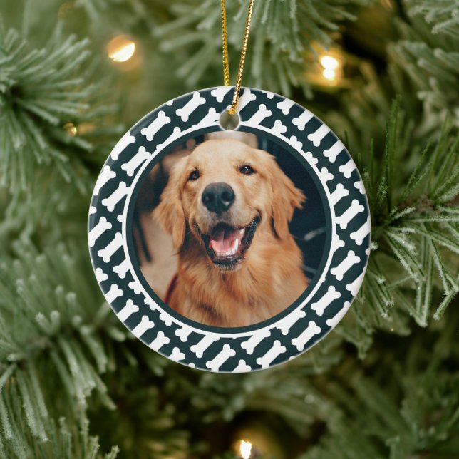 Keepsaké Chien Photo Arbre de Noël Ornement (Arbre)
