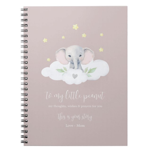 Keepsaké Pregnancy Journal rose moderne Elephant (Devant)