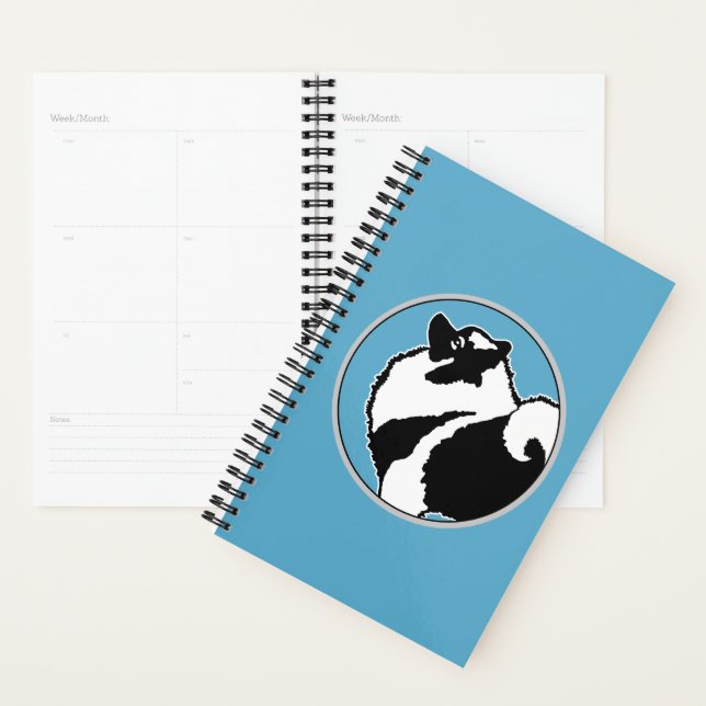 Keeshond Graphics - Cute Original Chig Art (Devant avec enveloppe)