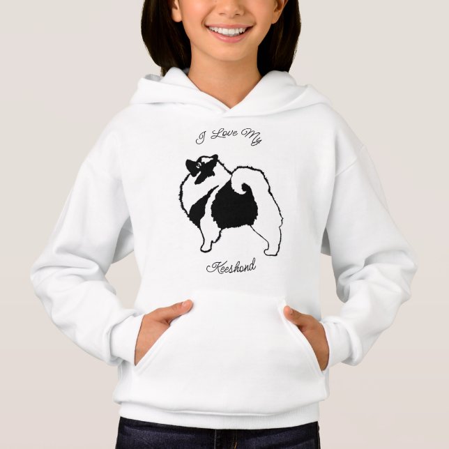 Keeshond Graphics  - Sweat à capuche en forme d'ar (Devant)
