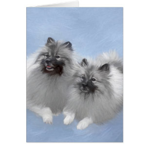 Keeshond Paire de Kees Peinture Art animal origina