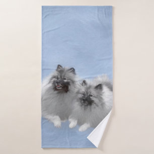 Keeshond Paire de Kees Peinture Art animal origina
