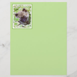 Keeshond Puppy in the Garden Peinture Art original