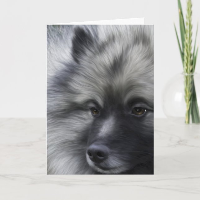 Keeshond toute carte de voeux d'occasion (Devant)