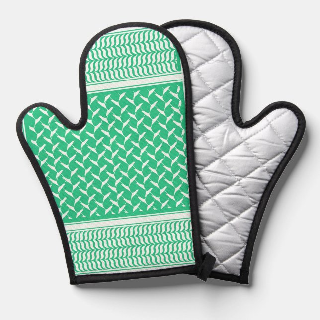 keffieh palestinien Dégradé Vert (Recto/Verso)