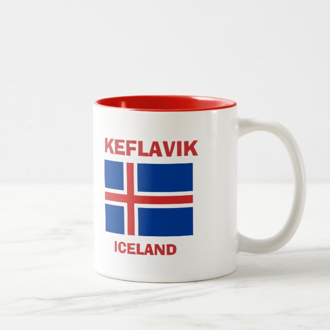 Keflavik, tasse de code de l'aéroport KEF de (Droit)