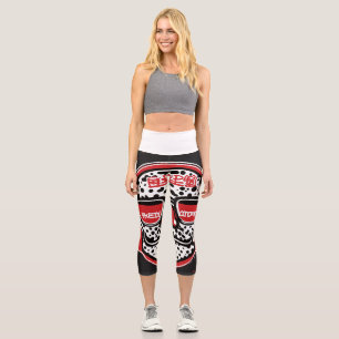 Keith Haring Style Leggings pour femmes avec Nerd 