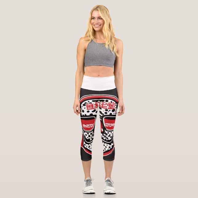 Keith Haring Style Leggings pour femmes avec Nerd  (Recto)