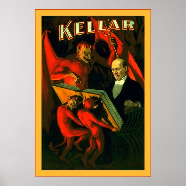 Kellar ~ Poster magicien Vintage (Devant)