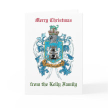 Kelly Family Crest / Armoiries Carte de Noël