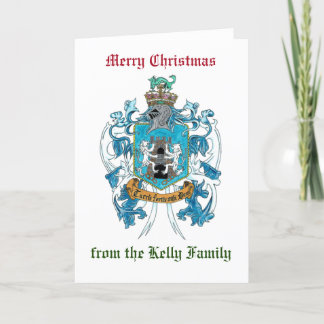 Kelly Family Crest / Armoiries Carte de Noël