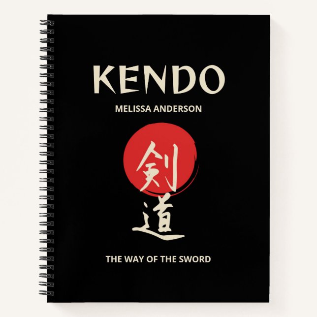 Kendo Vintage Red Black Practitioner Journal (Devant)