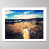 Kenny Chesney Pays Western Cowgirl Horse Poster